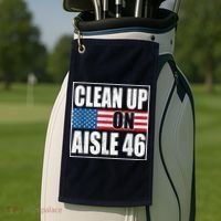 Clean Up On Aisle 46 American Flag Golf Towel thumb 2