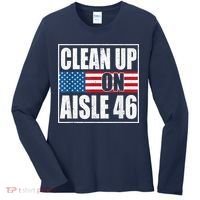 Clean Up On Aisle 46 American Flag Women's Long Sleeve Shirt thumb 0