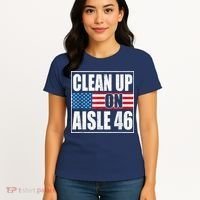 Clean Up On Aisle 46 American Flag Women's T-Shirt thumb 4