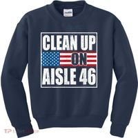 Clean Up On Aisle 46 American Flag Kids Sweatshirt thumb 0