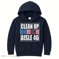 Clean Up On Aisle 46 American Flag Kids Hoodie thumb 0