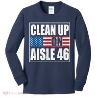 Clean Up On Aisle 46 American Flag Kids Long Sleeve Shirt thumb 0