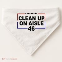 Clean Up On Aisle 46 Anti Biden USA-Made Doggie Bandana thumb 0