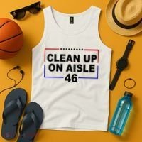 Clean Up On Aisle 46 Anti Biden Tank Top thumb 4