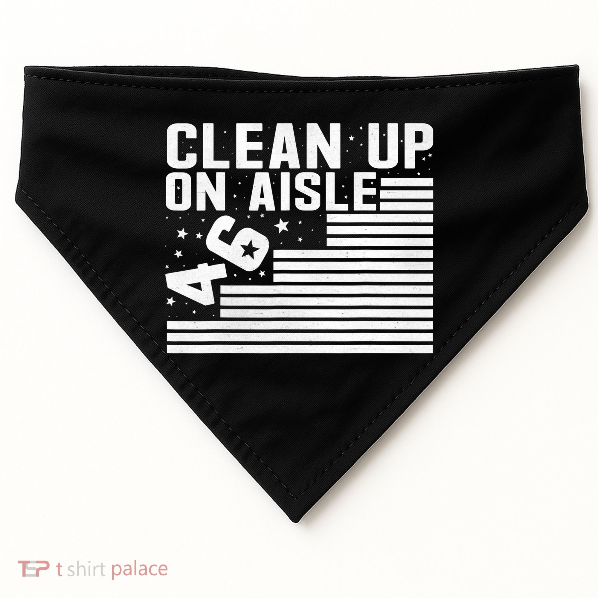 Clean Up On Aisle 46 Impeach Biden Sarcastic Anti Biden 86 46 USA-Made Doggie Bandana