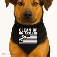 Clean Up On Aisle 46 Impeach Biden Sarcastic Anti Biden 86 46 USA-Made Doggie Bandana thumb 1