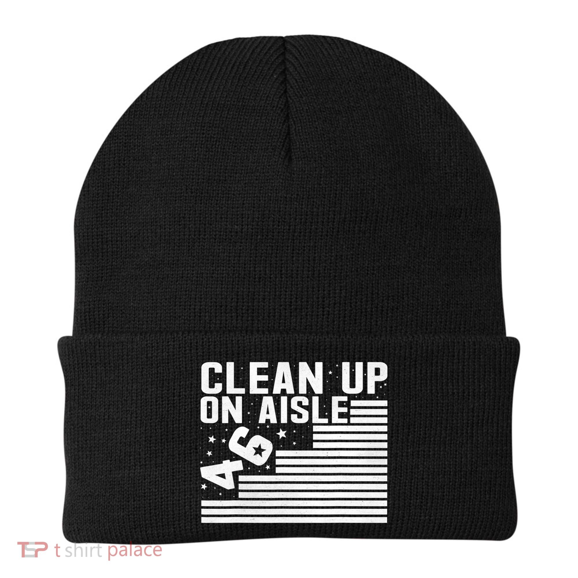 Clean Up On Aisle 46 Impeach Biden Sarcastic Anti Biden 86 46 Beanie