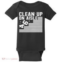 Clean Up On Aisle 46 Impeach Biden Sarcastic Anti Biden 86 46 Baby Bodysuit thumb 0