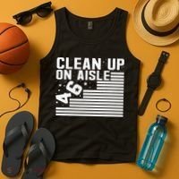 Clean Up On Aisle 46 Impeach Biden Sarcastic Anti Biden 86 46 Tank Top thumb 4