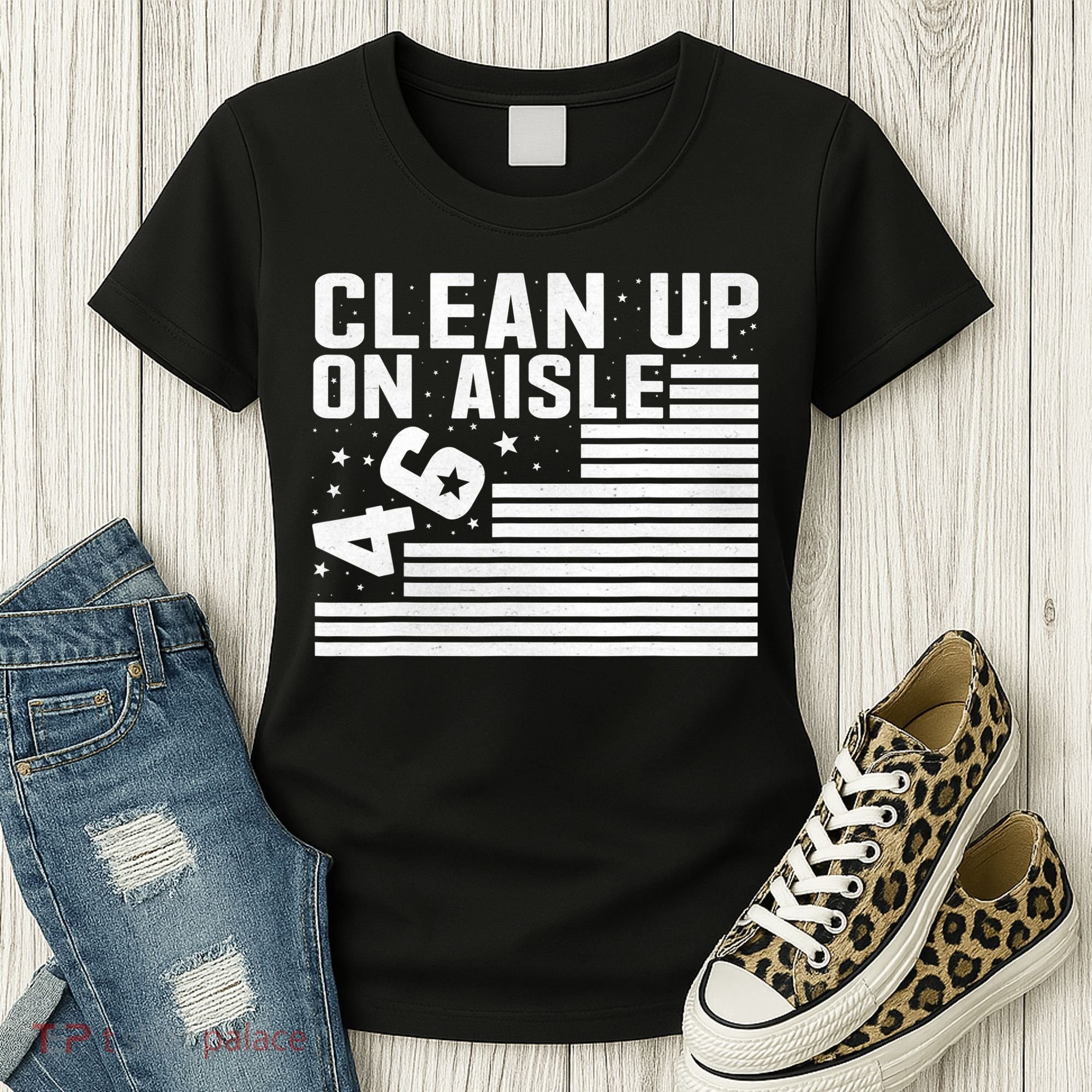 Clean Up On Aisle 46 Impeach Biden Sarcastic Anti Biden 86 46 Women's T-Shirt