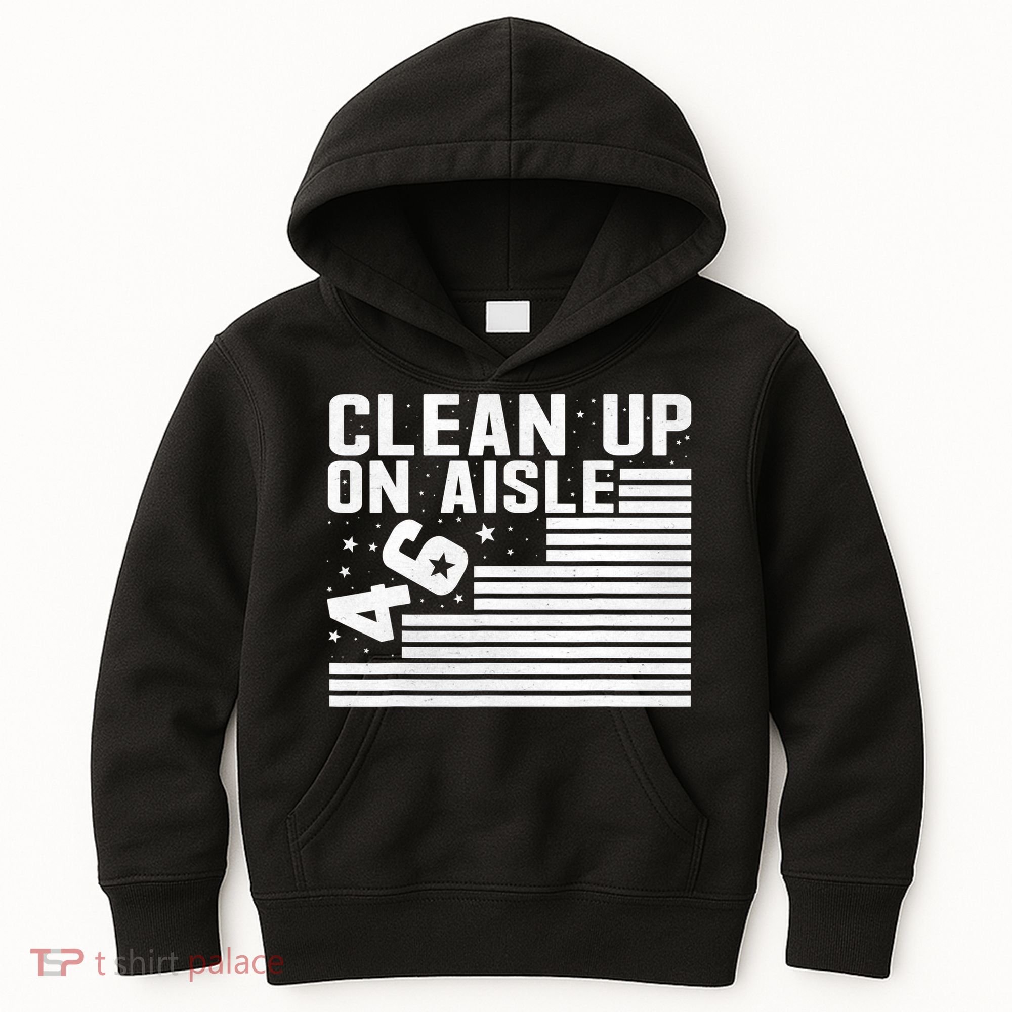Clean Up On Aisle 46 Impeach Biden Sarcastic Anti Biden 86 46 Kids Hoodie