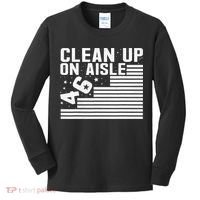 Clean Up On Aisle 46 Impeach Biden Sarcastic Anti Biden 86 46 Kids Long Sleeve Shirt thumb 0