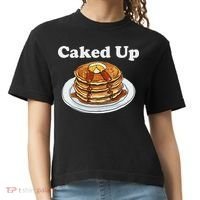Caked Up Pancake Lover Sweet Breakfast Baking Comfort Colors Boxy T-Shirt thumb 0