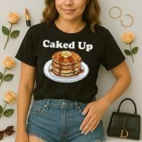 Caked Up Pancake Lover Sweet Breakfast Baking Comfort Colors Boxy T-Shirt thumb 2