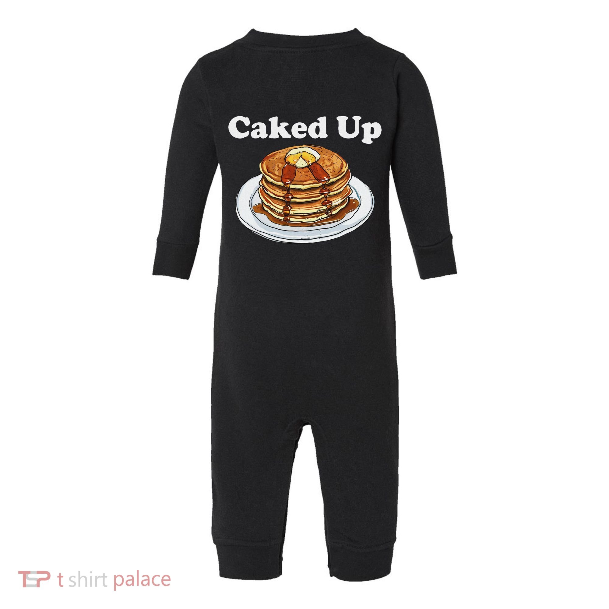 Caked Up Pancake Lover Sweet Breakfast Baking Infant Fleece One Piece