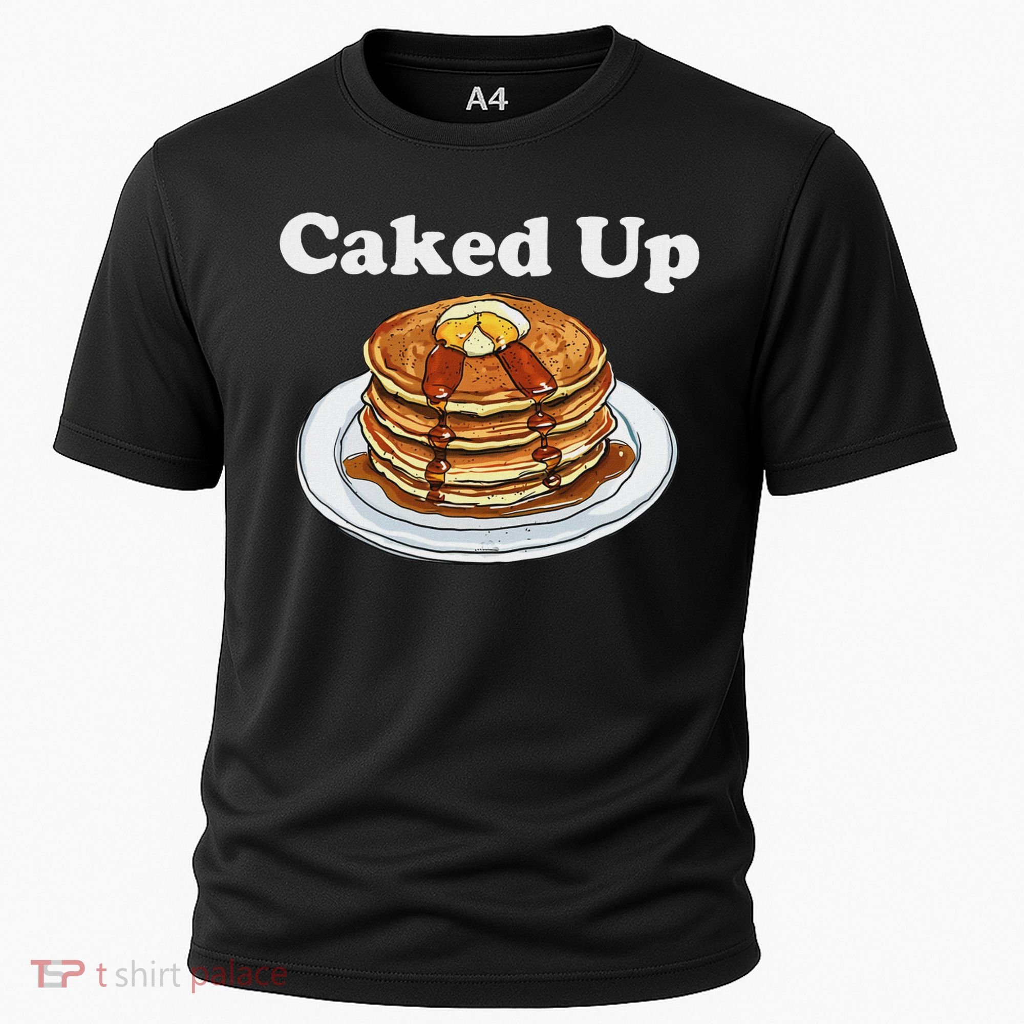 Caked Up Pancake Lover Sweet Breakfast Baking Cooling Performance Crew T-Shirt