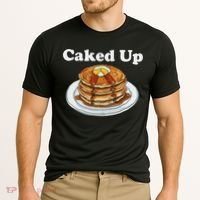 Caked Up Pancake Lover Sweet Breakfast Baking Cooling Performance Crew T-Shirt thumb 2
