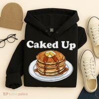 Caked Up Pancake Lover Sweet Breakfast Baking Hoodie thumb 4