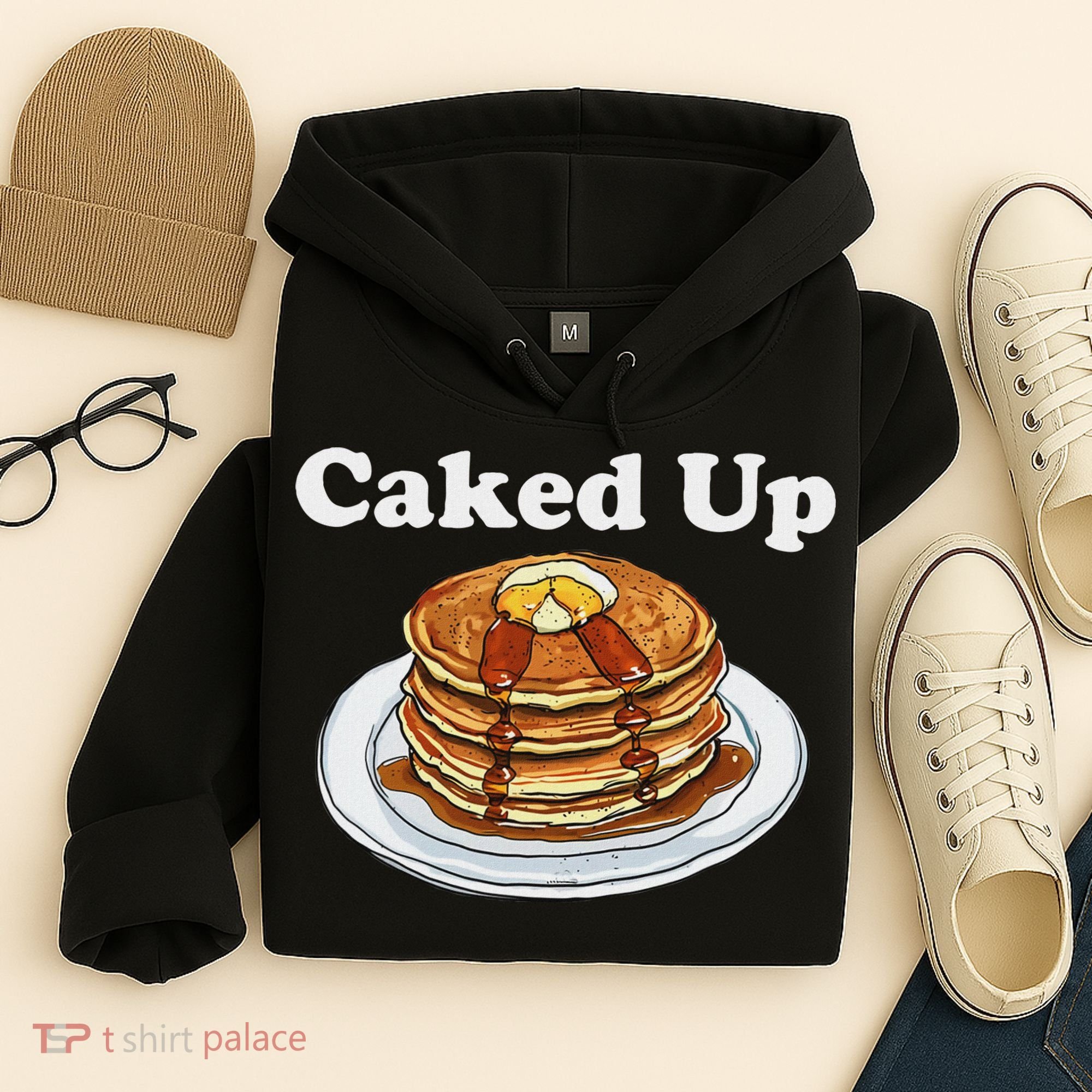 Caked Up Pancake Lover Sweet Breakfast Baking Hoodie