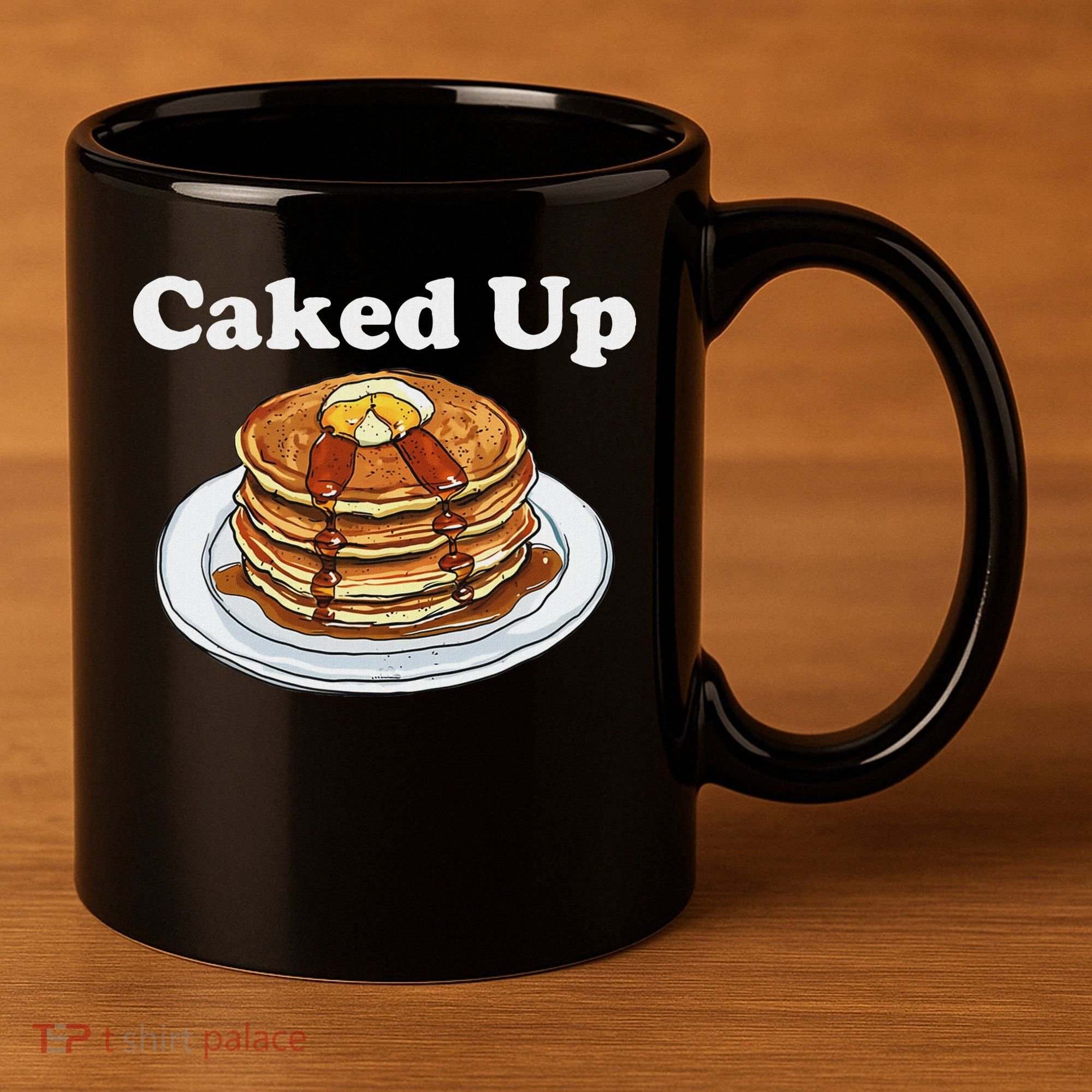 Caked Up Pancake Lover Sweet Breakfast Baking 11oz C Handle Ceramic Mug