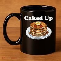 Caked Up Pancake Lover Sweet Breakfast Baking 11oz C Handle Ceramic Mug thumb 4