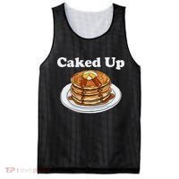 Caked Up Pancake Lover Sweet Breakfast Baking Mesh Reversible Basketball Jersey Tank thumb 0