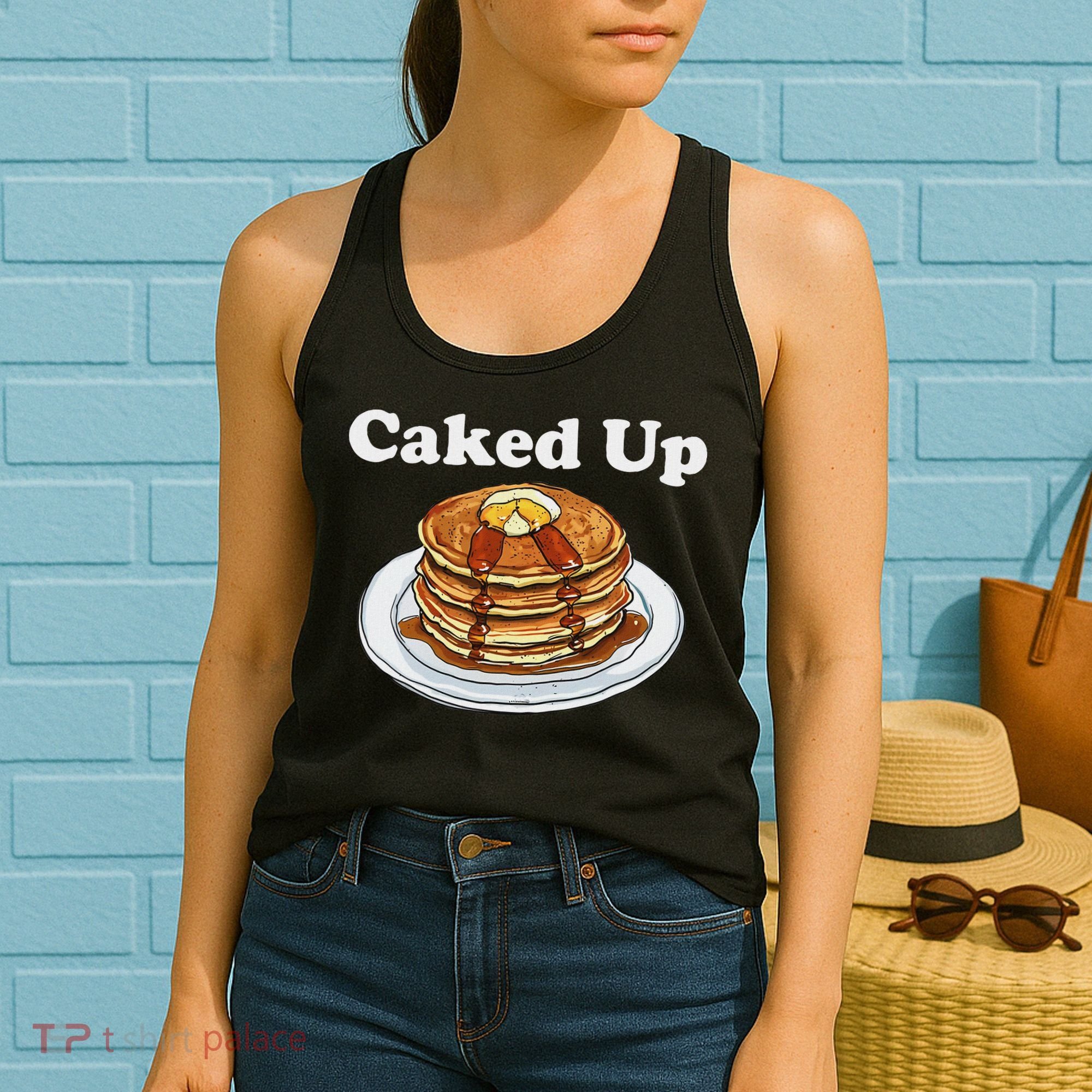 Caked Up Pancake Lover Sweet Breakfast Baking Women's Tank Top