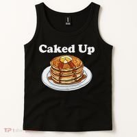 Caked Up Pancake Lover Sweet Breakfast Baking Tank Top thumb 2