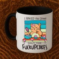 Cupcake Cat Bake You Fuckupcakes Coffee Mug thumb 2