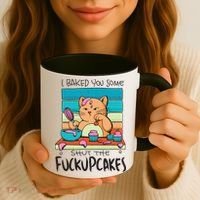 Cupcake Cat Bake You Fuckupcakes Coffee Mug thumb 3