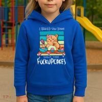 Cupcake Cat Bake You Fuckupcakes Kids Hoodie thumb 3