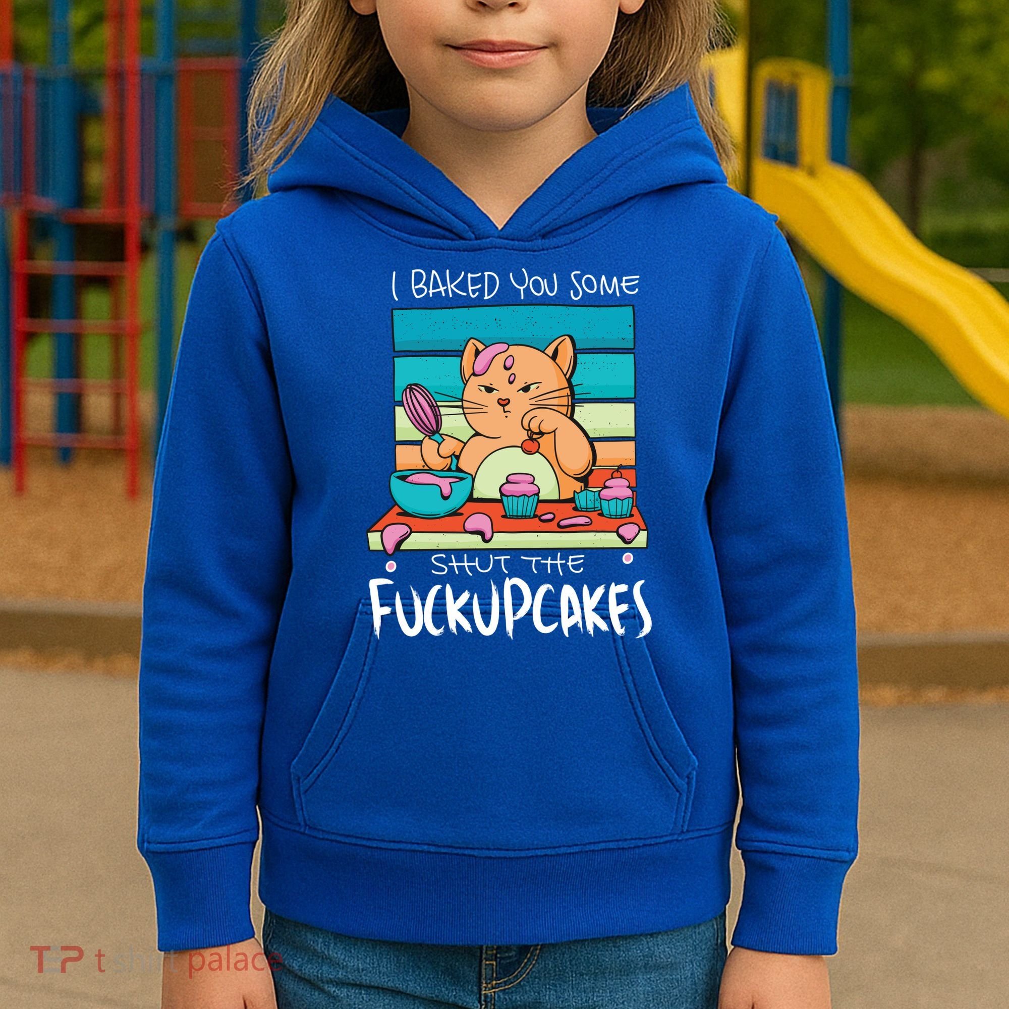 Cupcake Cat Bake You Fuckupcakes Kids Hoodie