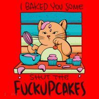 Cupcake Cat Bake You Fuckupcakes Santa Hat thumb 1