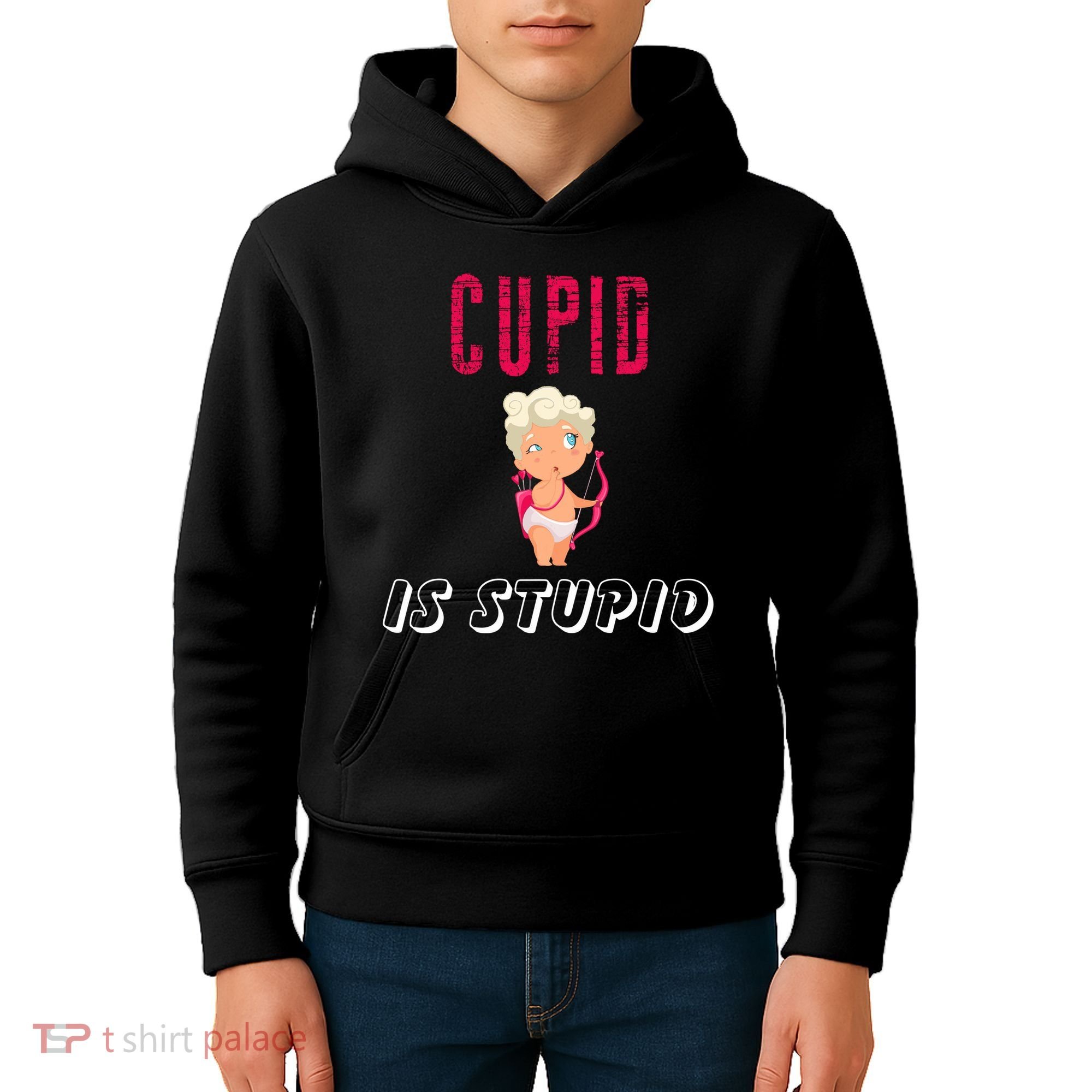 Cupid Is Stupid Kids Hoodie