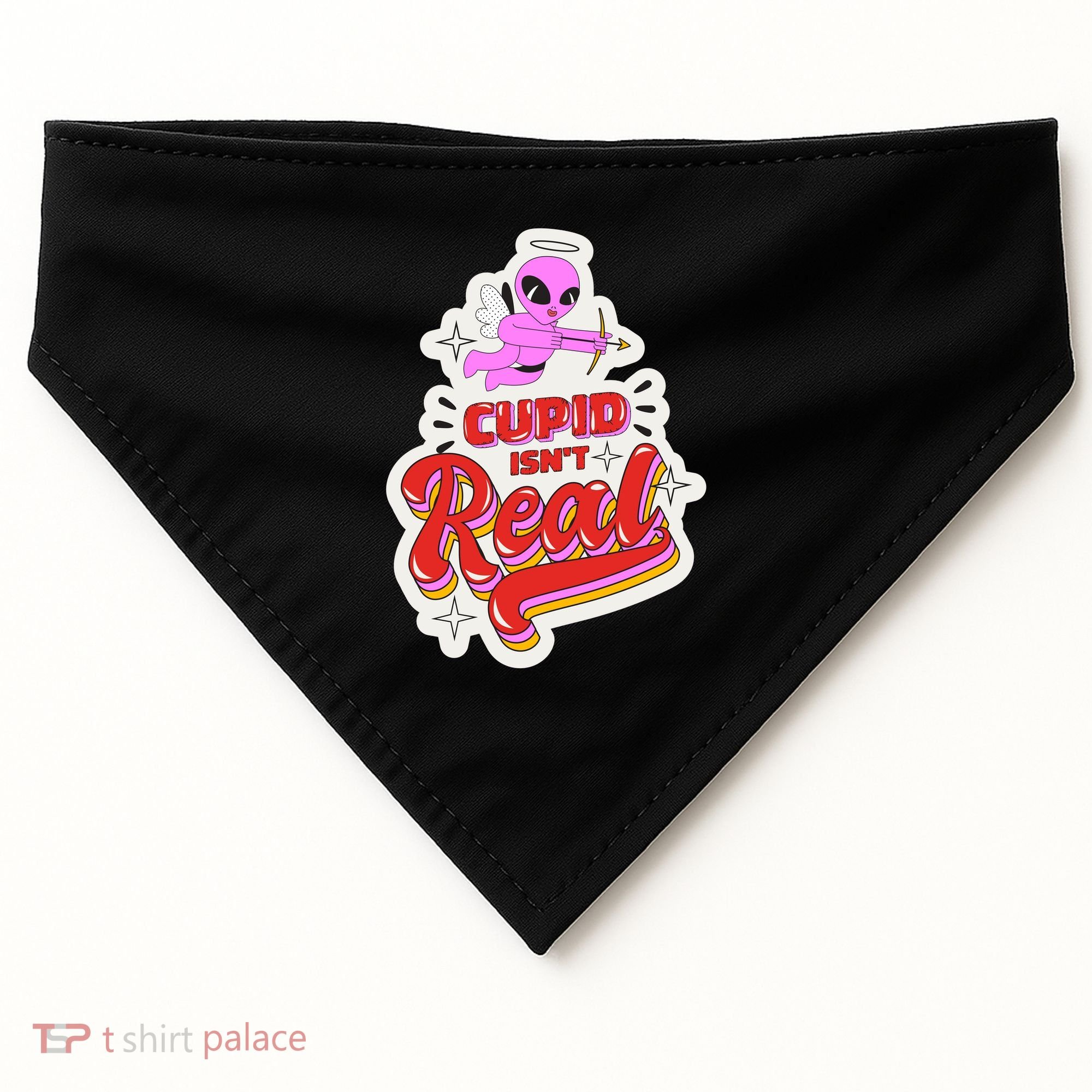 Cupid Isn't Real Funny Valentine's Day USA-Made Doggie Bandana