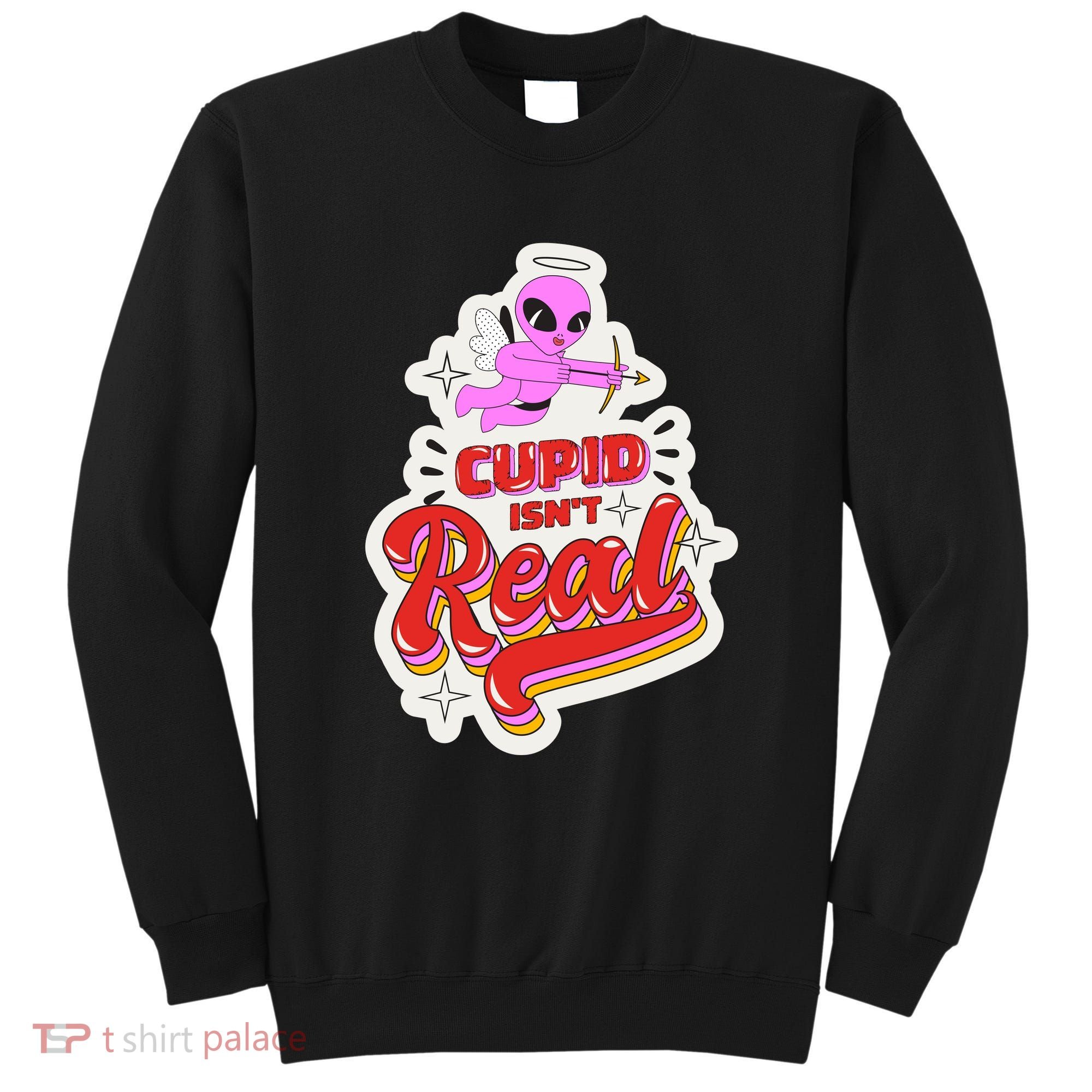 Cupid Isn't Real Funny Valentine's Day Sweatshirt