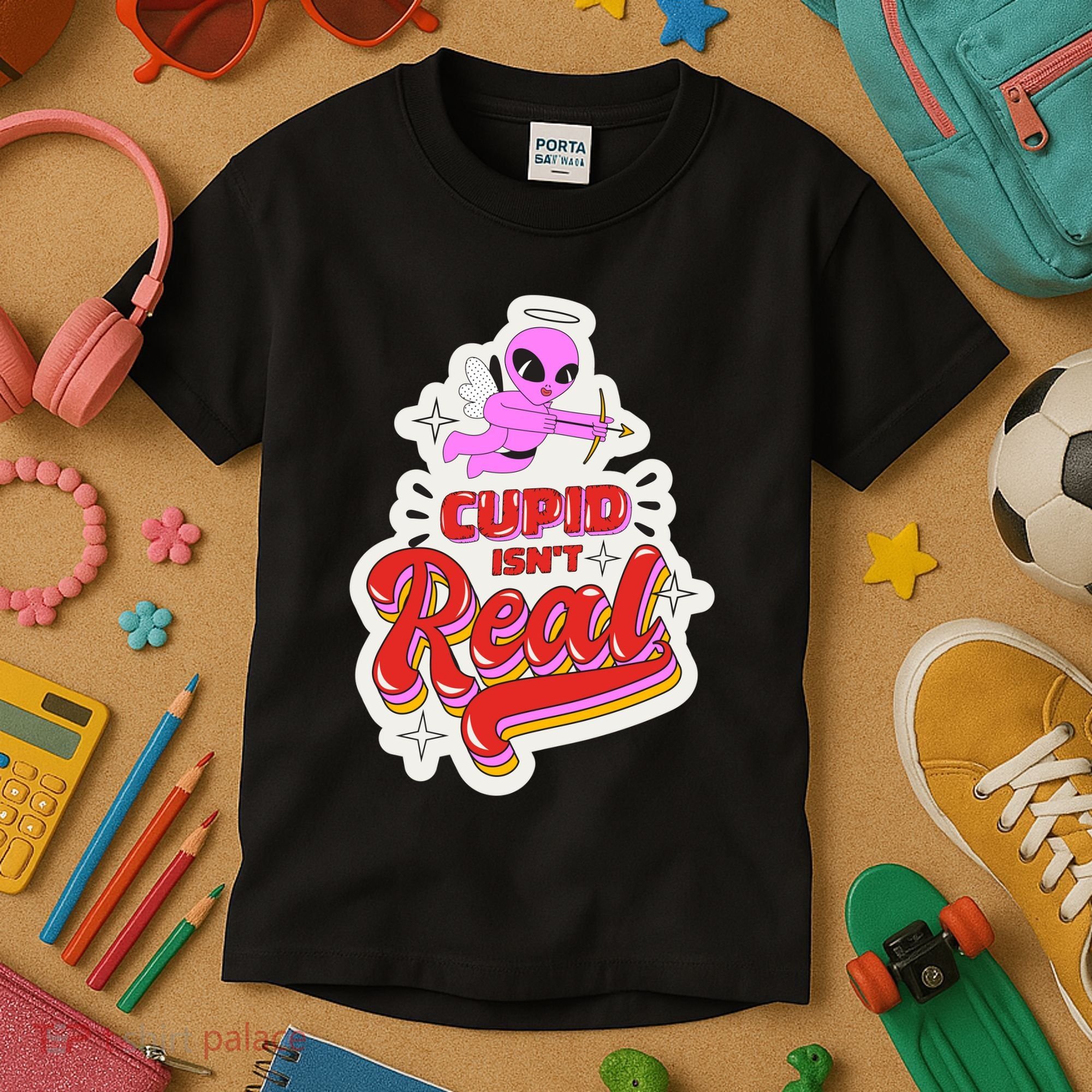 Cupid Isn't Real Funny Valentine's Day Kids T-Shirt