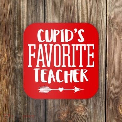 Cupid's Favorite Teacher Coaster