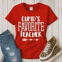 Cupid's Favorite Teacher Women's T-Shirt thumb 3