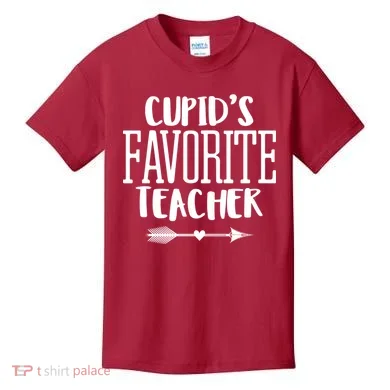Cupid's Favorite Teacher Kids T-Shirt