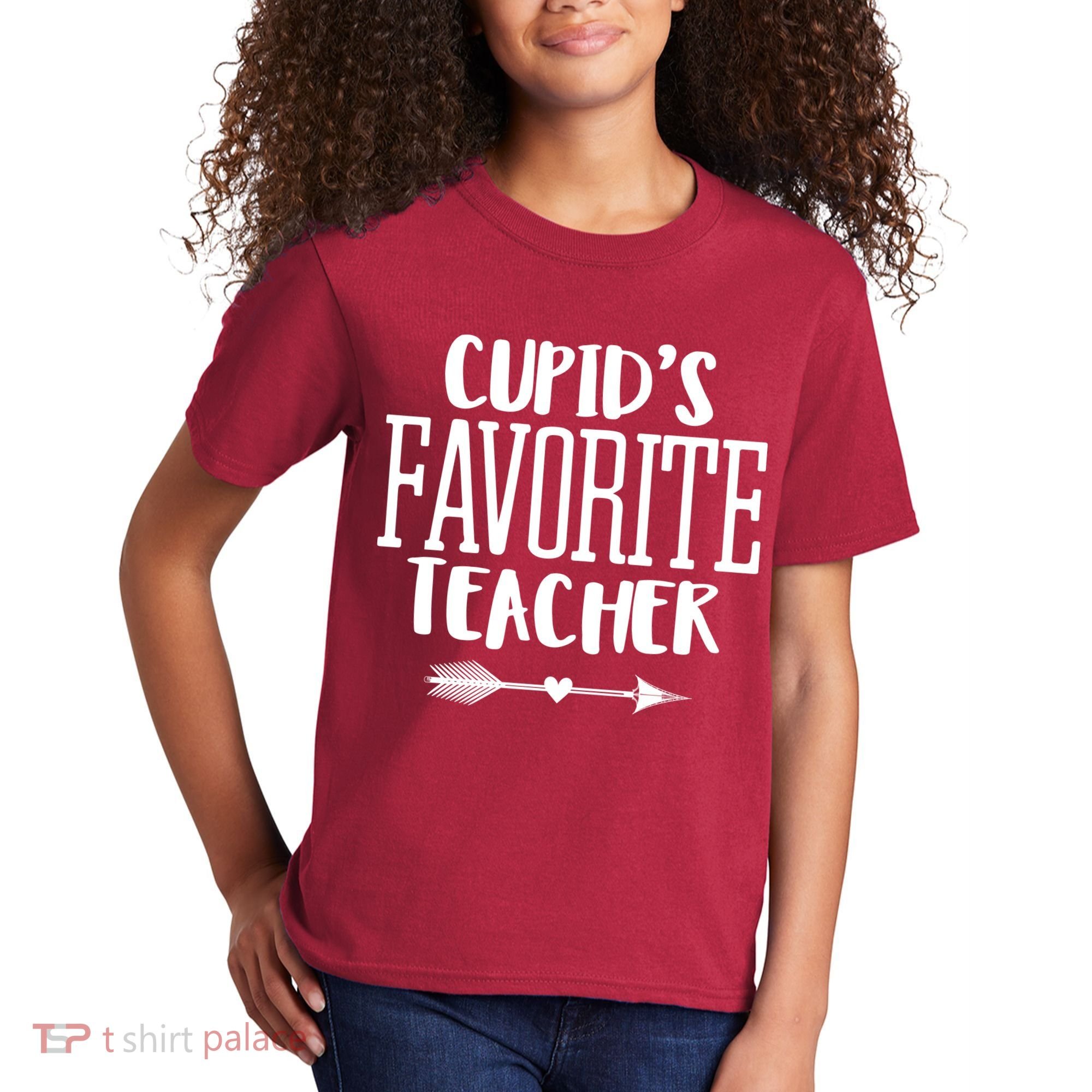 Cupid's Favorite Teacher Kids T-Shirt