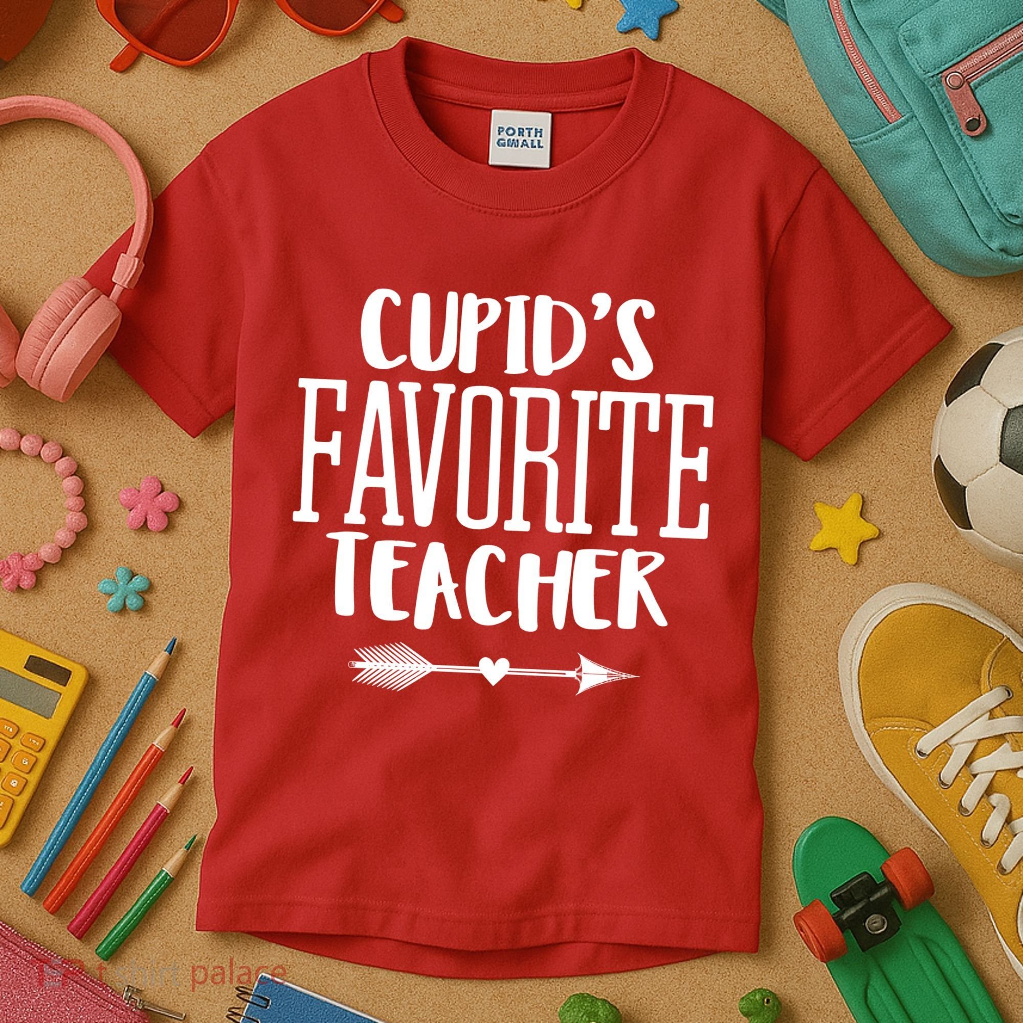 Cupid's Favorite Teacher Kids T-Shirt