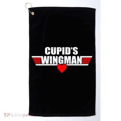 Cupid's Wingman Valentine's Day Golf Towel