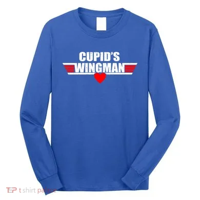 Cupid's Wingman Valentine's Day Long Sleeve Shirt