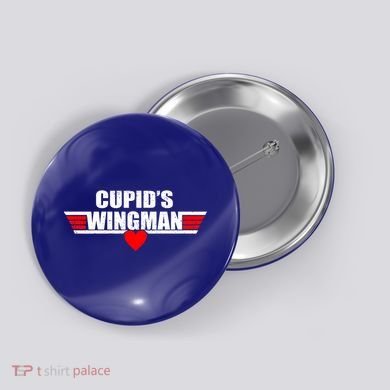 Cupid's Wingman Valentine's Day Button