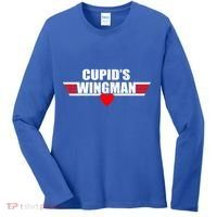 Cupid's Wingman Valentine's Day Women's Long Sleeve Shirt thumb 0