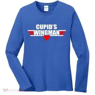 Cupid's Wingman Valentine's Day Women's Long Sleeve Shirt