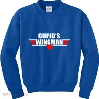 Cupid's Wingman Valentine's Day Kids Sweatshirt thumb 0