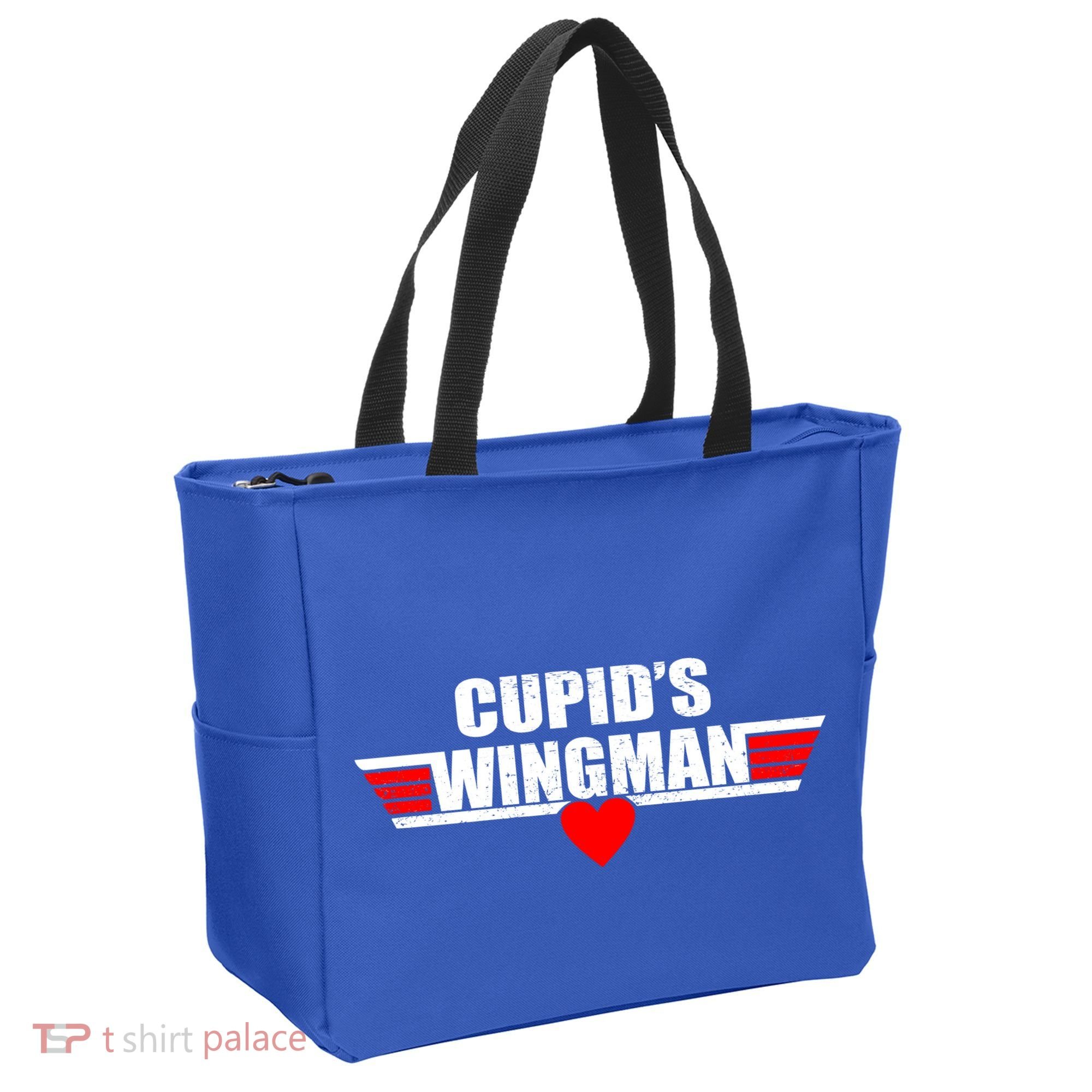 Cupid's Wingman Valentine's Day Tote Bag