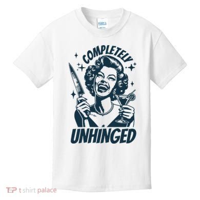 Completely Unhinged Retro Graphic Vintage 90s Kids T-Shirt